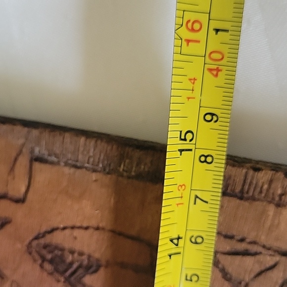 Antique Flemish Art Pyrography Native American Indian Chief 867 - Picture 12 of 13